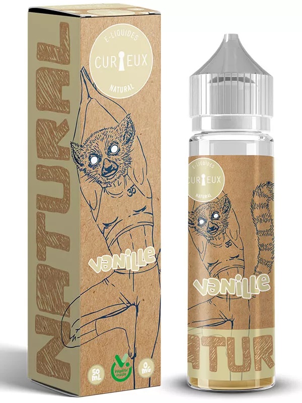 E-liquide Vanille 50ml Edition Natural Curieux gousse de vanille noire au Végétol