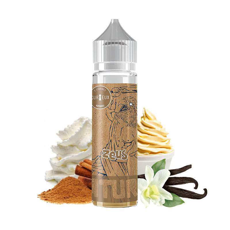 Eliquide Zeus 50ml par la marque française Curieux E-liquides.