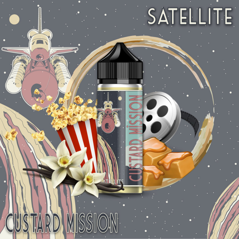 Photo du Satellite 170 ml eliquide pour le vapotage de la marque française Custard Mission.