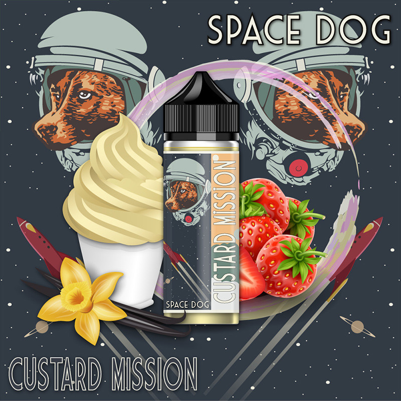 Photo du Space Dog 170 ml eliquide pour le vapotage de la marque française Custard Mission.