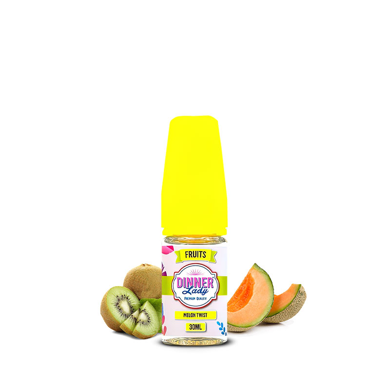 Photo du flacon de l'arôme Kiwi Melon de Dinner Lady, marque anglaise de eliquides pour le vapotage.