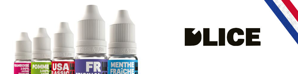 Bannière de la marque française de e-liquides Dlice.