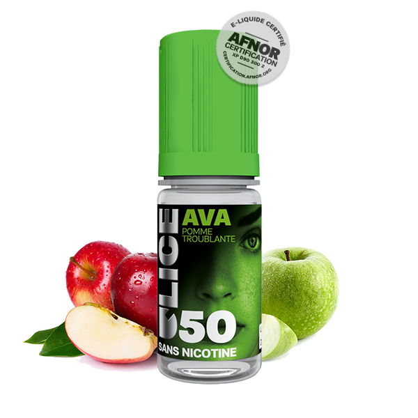Photo du flacon du Ava 10 ml de D'50 D'lice, marque française de e-liquide.
