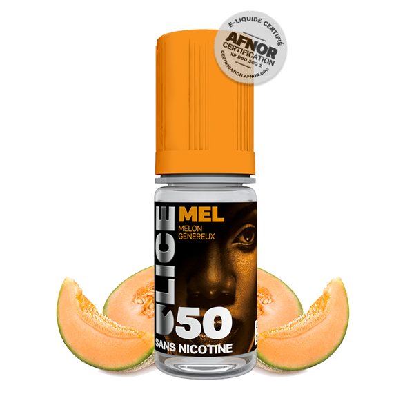 Photo du flacon du Mel 10 ml de D'50 D'lice, marque française de e-liquide.
