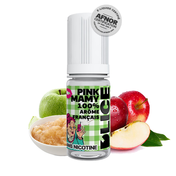 Photo du flacon du Pink Mamy 10 ml de Dlice, marque française de e-liquide.