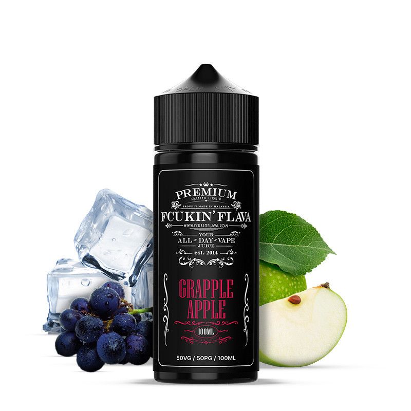 E-liquide Grapple Apple 100ml Fcukin Flava saveur pomme raisin fraîcheur mentholée