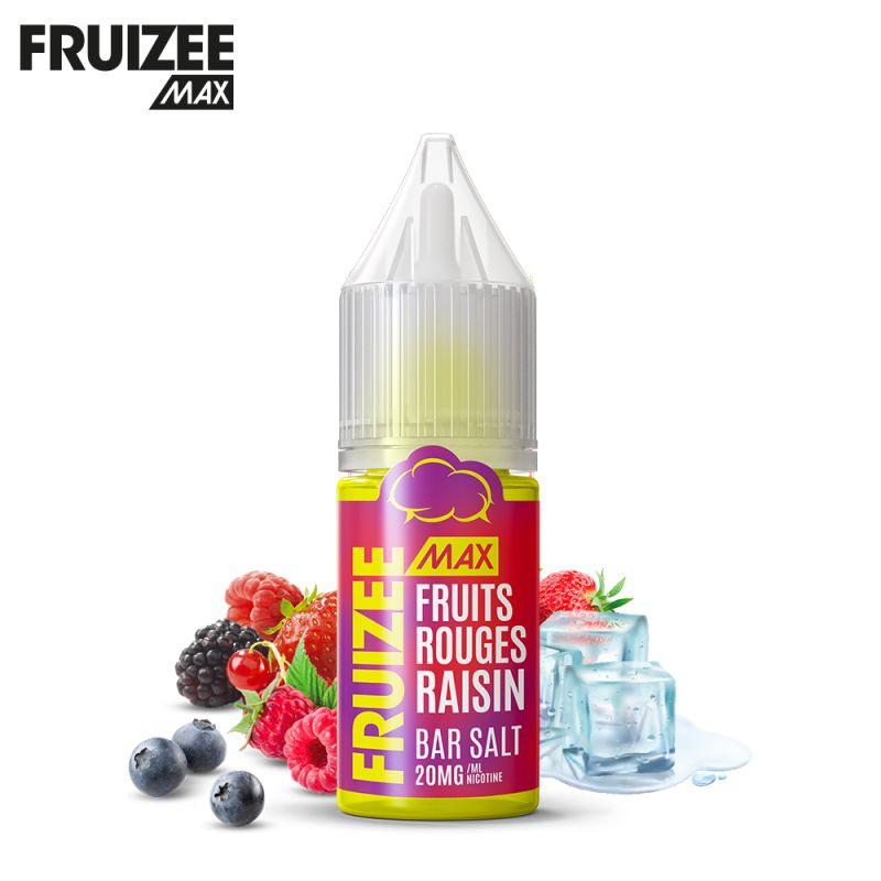 E-liquide Fruits Rouges Raisin Sel de Nicotine Bar Salt Fruizee Max Eliquid France 10ml