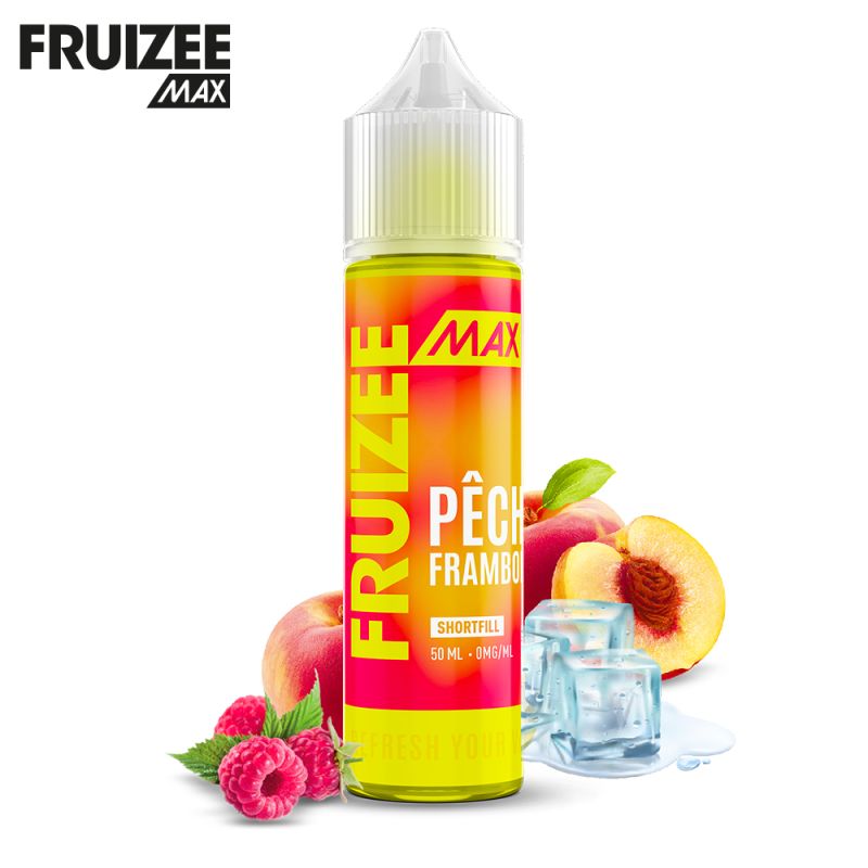 E-liquide Pêche Framboise 50ml Fruizee Max Eliquid France pêche framboise frais