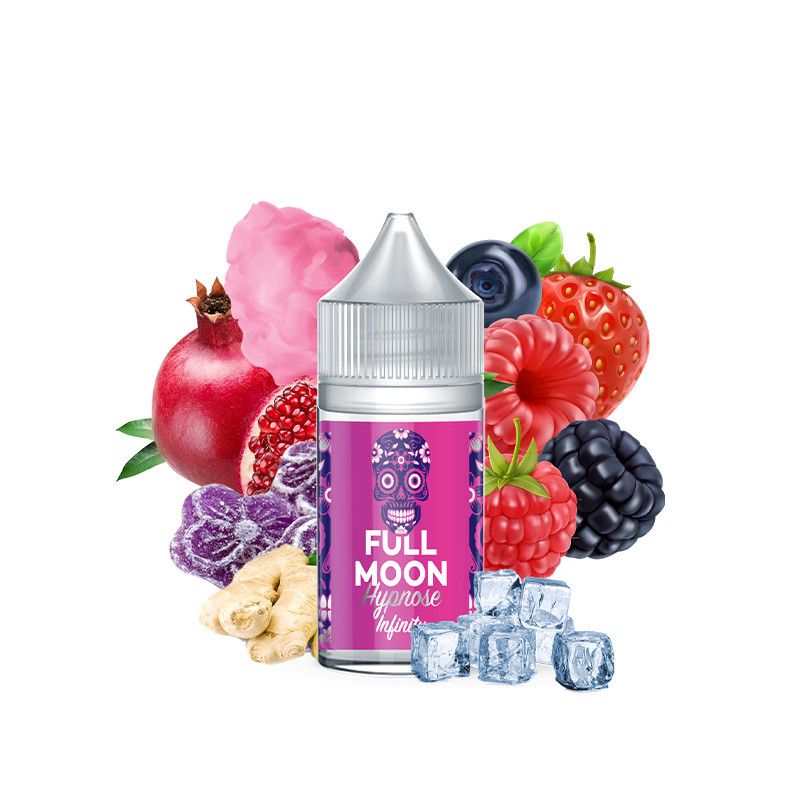 Concentré Hypnose Infinity 30ml Full Moon arôme DIY barbe à papa violette fruits rouges gingembre frais