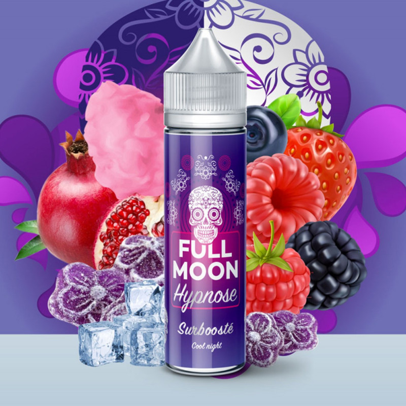 Hypnose 50ml Full Moon e-liquide barbe à papa violette myrtille fruits rouges frais