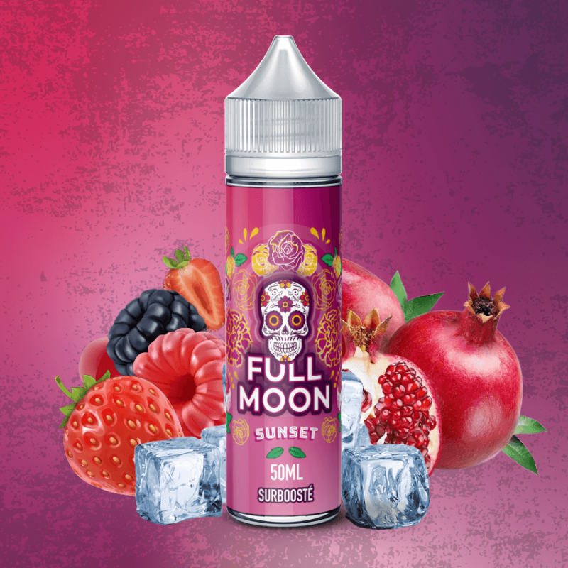Sunset 50ml Full Moon e-liquide fruits rouges grenade rose frais
