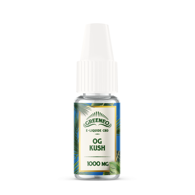 L'OG Kush est un e-liquide CBD full-spectrum de la marque française Greeneo.