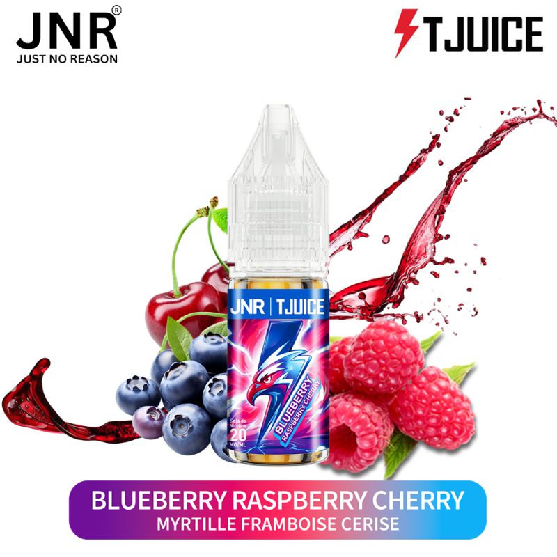 E-liquide Blueberry Raspberry Cherry 10 ml TJuice x JNR aux sels de nicotine