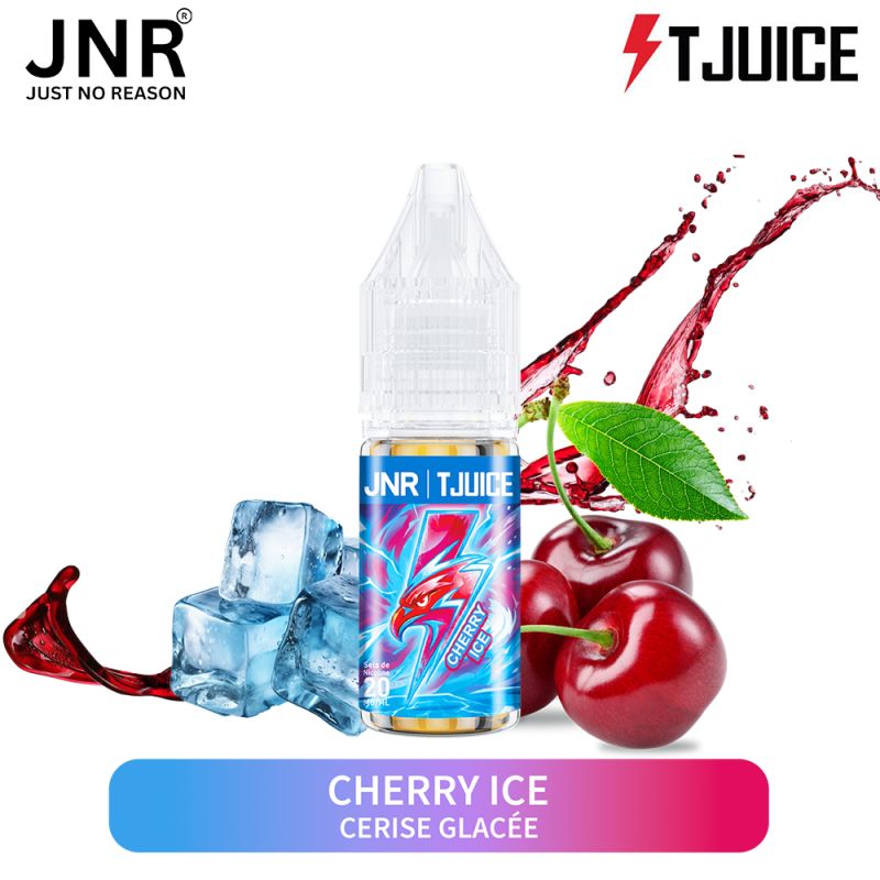 E-liquide Cherry Ice 10 ml TJuice x JNR cerise fraîche sels de nicotine