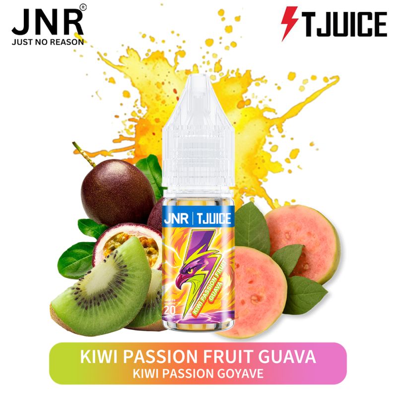 E-liquide Kiwi Passion Fruit Guava 10 ml TJuice x JNR kiwi passion goyave sels de nicotine