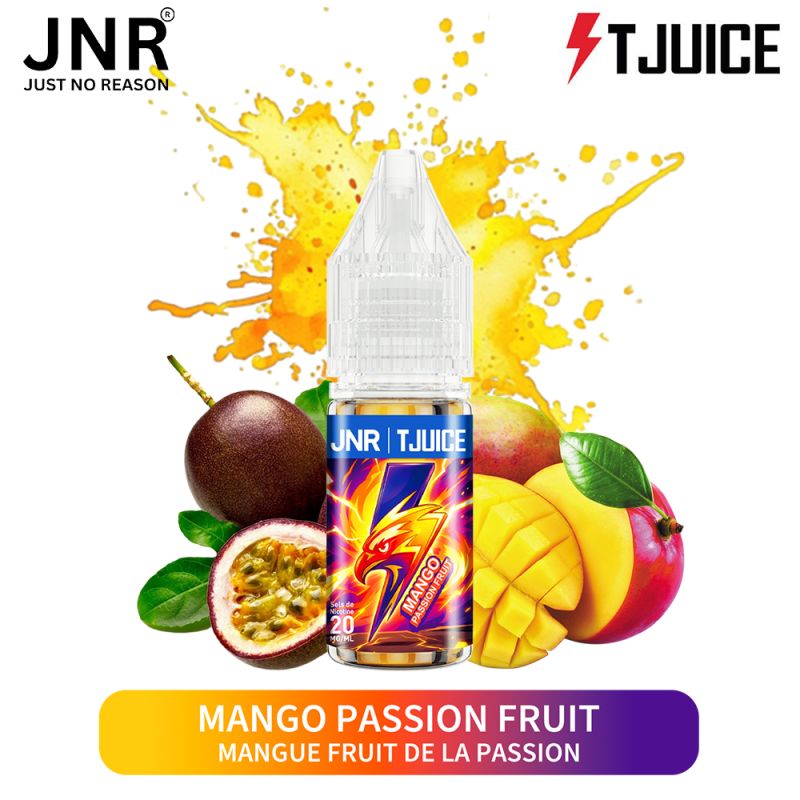 E-liquide Mango Passion Fruit 10 ml TJuice x JNR mangue fruit de la passion sels de nicotine