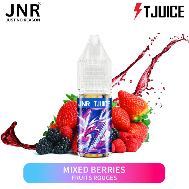 E-liquide Mixed Berries 10 ml TJuice x JNR baies sauvages sels de nicotine