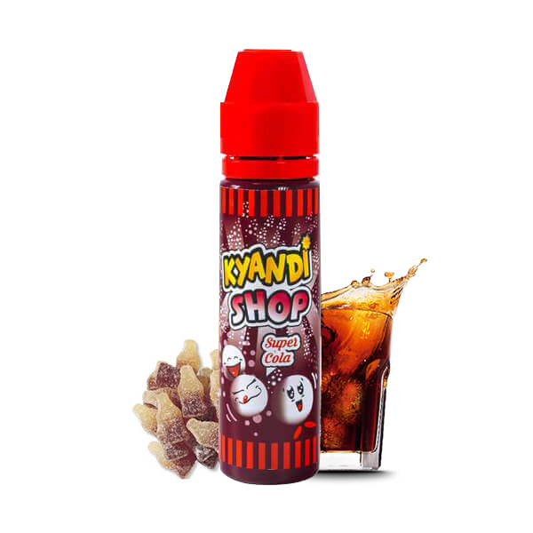 Eliquide Super Cola de la gamme française Kyandi Shop : e-liquides goûts gourmands bonbons et chewing-gums.