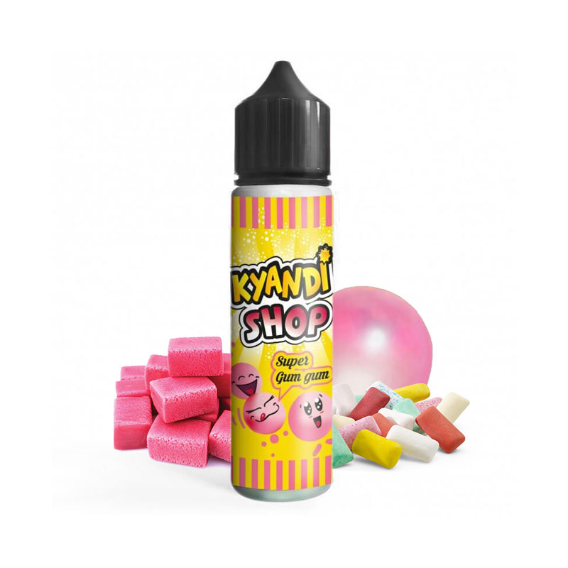 Eliquide Super Gum Gum de la gamme française Kyandi Shop : e-liquides goûts gourmands bonbons et chewing-gums.