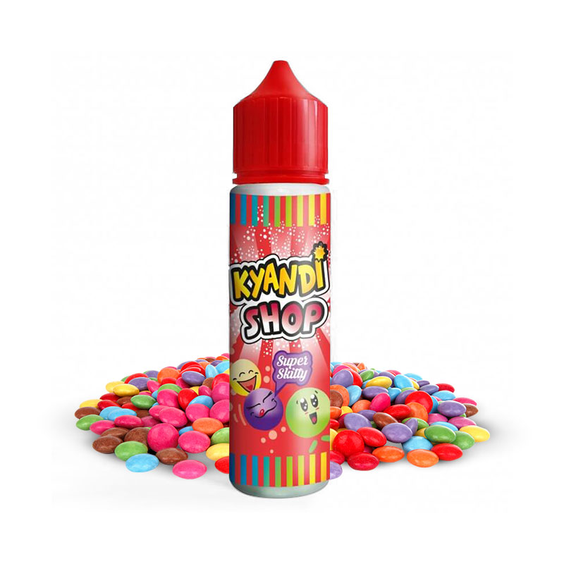 Eliquide Super Skitty de la gamme française Kyandi Shop : e-liquides goûts gourmands bonbons et chewing-gums.