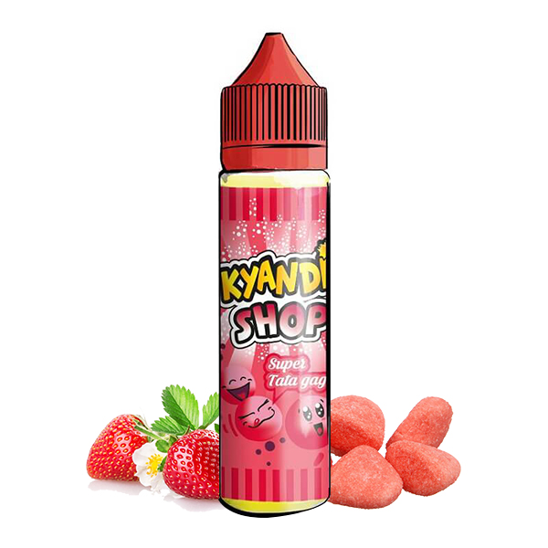 Eliquide Super Tata Gaga de la gamme française Kyandi Shop : e-liquides goûts gourmands bonbons et chewing-gums.