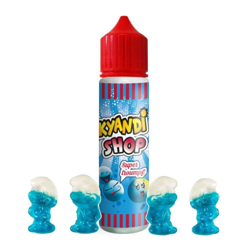 Eliquide Super Troumpf de la gamme française Kyandi Shop : e-liquides goûts gourmands bonbons et chewing-gums.