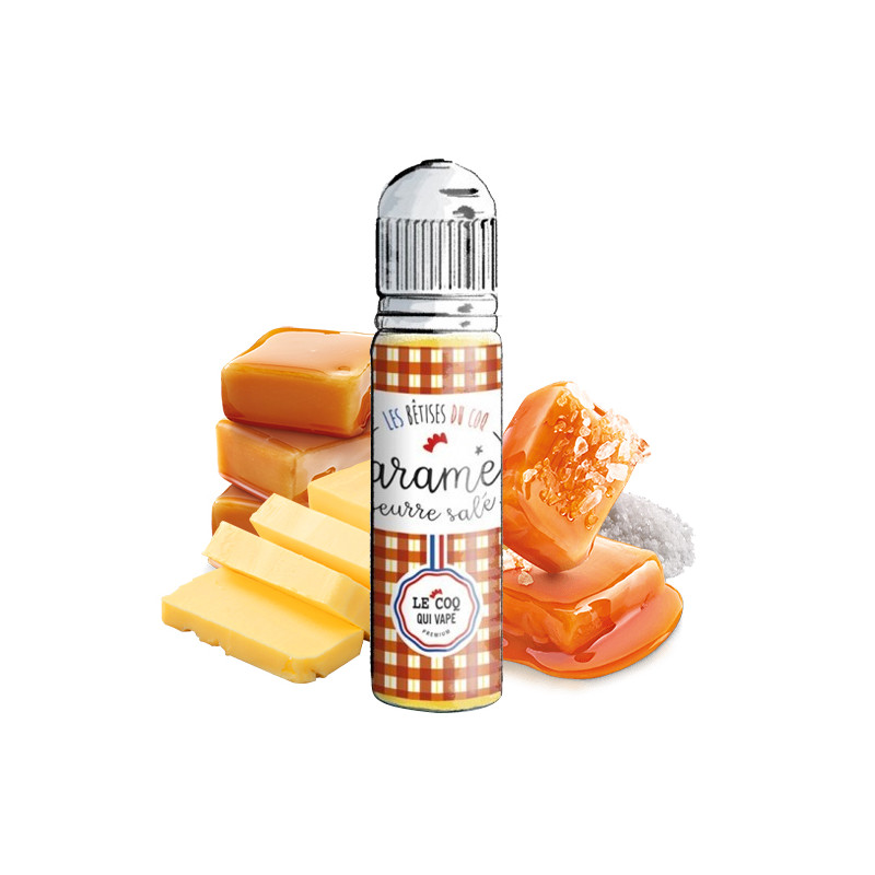 E‑liquide Caramel Beurre Salé 50 ml Les Bêtises du Coq