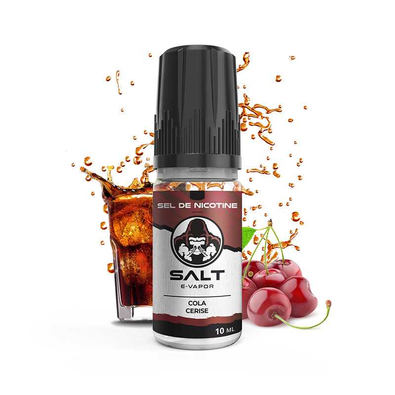 Photo du Cola Cerise Salt E-Vapor : eliquide en sels de nicotine pour le vapotage de la marque française Le French Liquide.