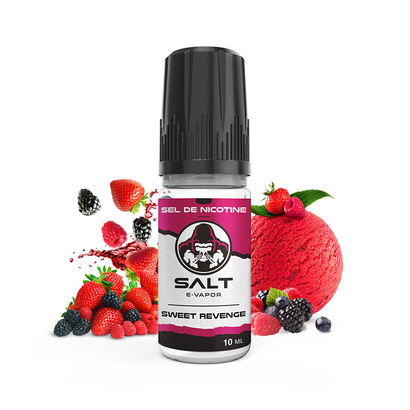 Photo de Sweet Revenge Salt E-Vapor : eliquide en sels de nicotine pour le vapotage de la marque française Le French Liquide.