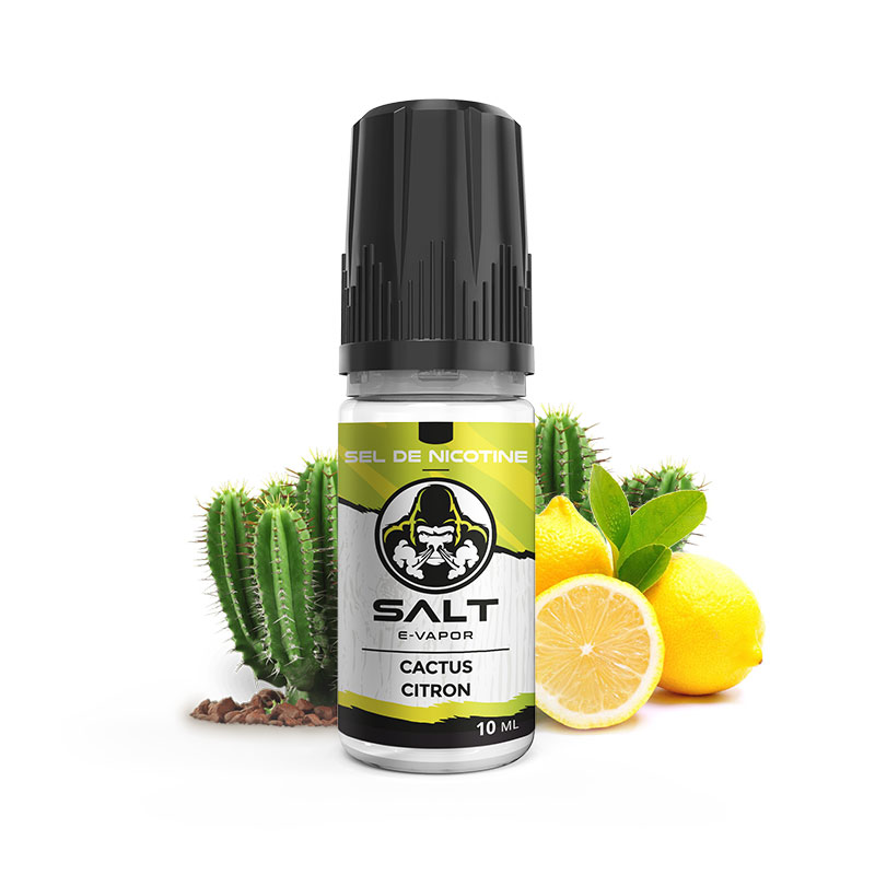 Photo du Cactus Citron Salt E-Vapor : eliquide en sels de nicotine pour le vapotage de la marque française Le French Liquide.