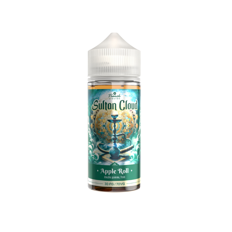 E-liquide Apple Roll 100ml Sultan Cloud double pomme frais chicha pomme glacée