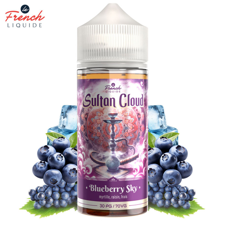 E-liquide Blueberry Sky 100ml Sultan Cloud myrtille raisin frais vape