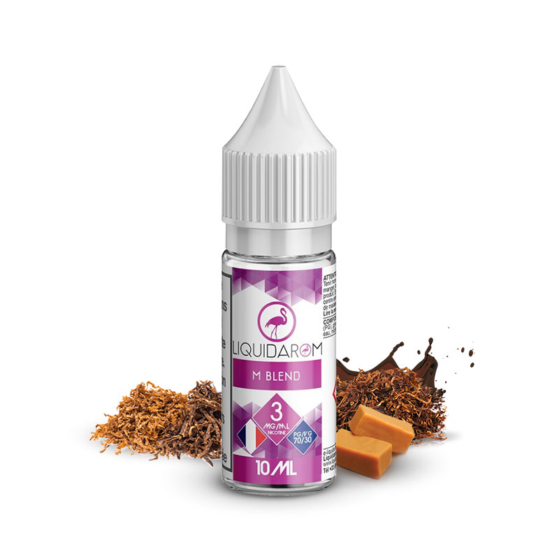 Flacon du eliquide M Blend 10ml de Liquidarom, fabricant français de eliquide pour le vapotage.