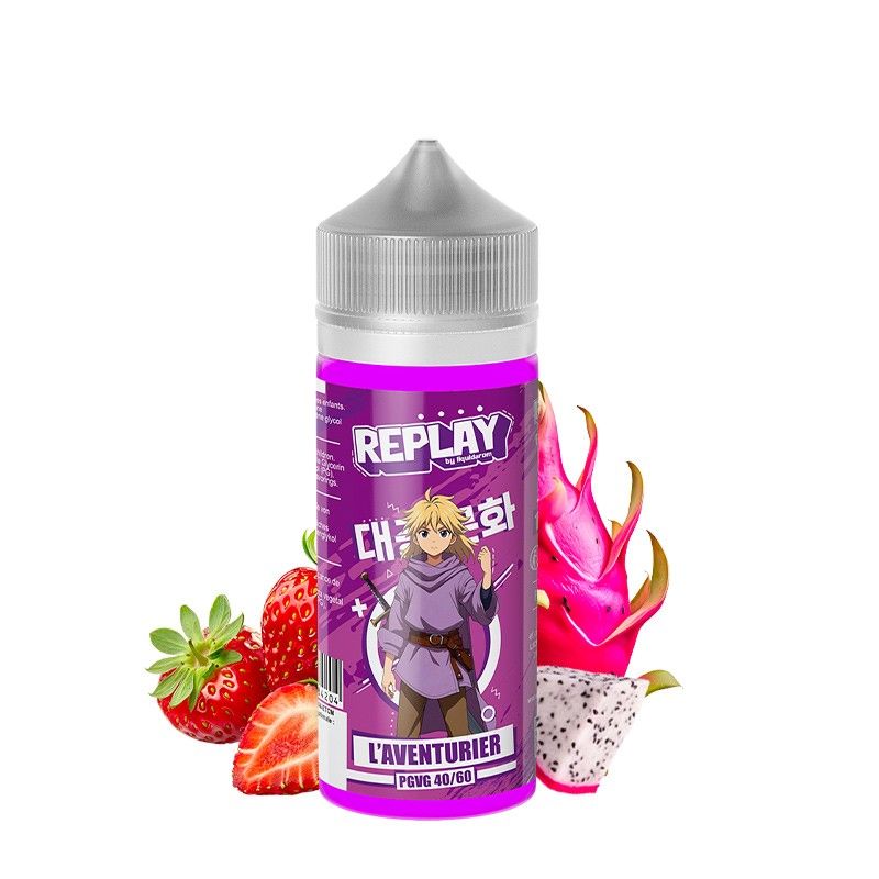 L’Aventurier 100ml Replay Liquidarom e-liquide fruit du dragon fraise 40 60