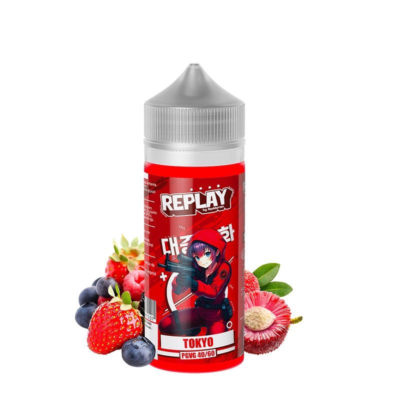 Tokyo 100ml Replay Liquidarom e-liquide fruits rouges arbouse 40 60