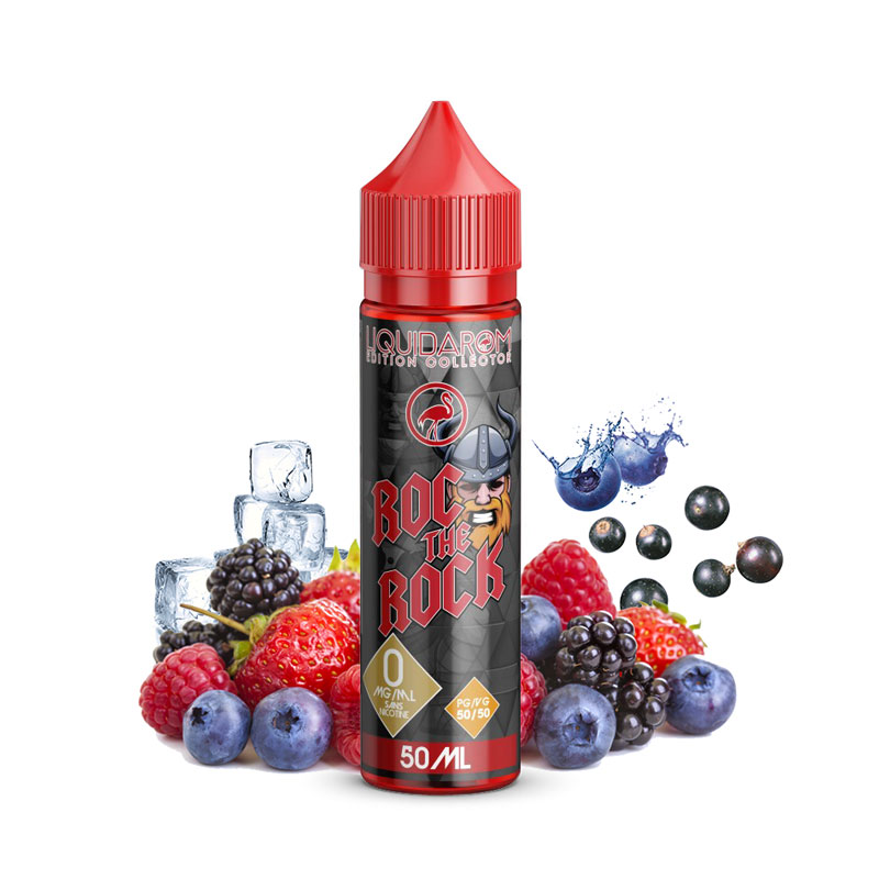 Flacon du eliquide Roc The Rock 50ml de Liquidarom, fabricant français de eliquide pour le vapotage.