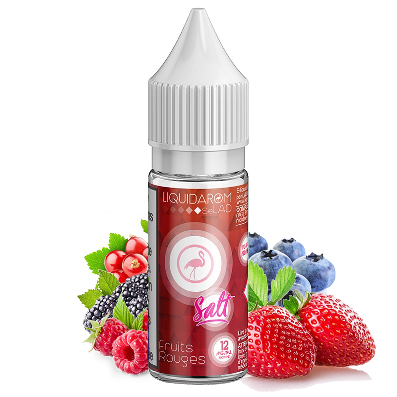 Photo du Fruits Rouges : eliquide en sels de nicotine pour le vapotage de la marque française Liquidarom.