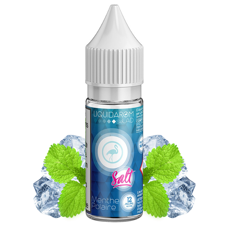 Photo du Menthe Polaire : eliquide en sels de nicotine pour le vapotage de la marque française Liquidarom.