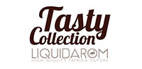 Logo de la marque française de eliquide pour le vapotage : Tasty de Liquidarom.