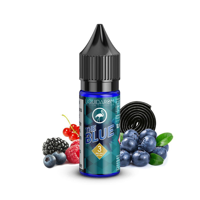 Flacon du eliquide The Blue 10ml de Liquidarom, fabricant français de eliquide pour le vapotage.