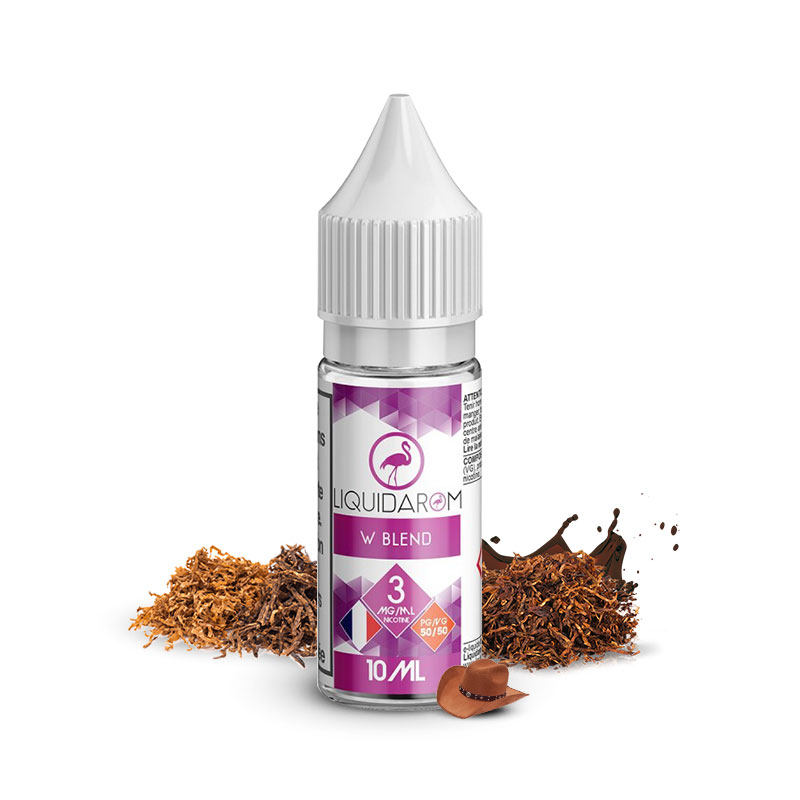 Flacon du eliquide W Blend 10ml de Liquidarom, fabricant français de eliquide pour le vapotage.