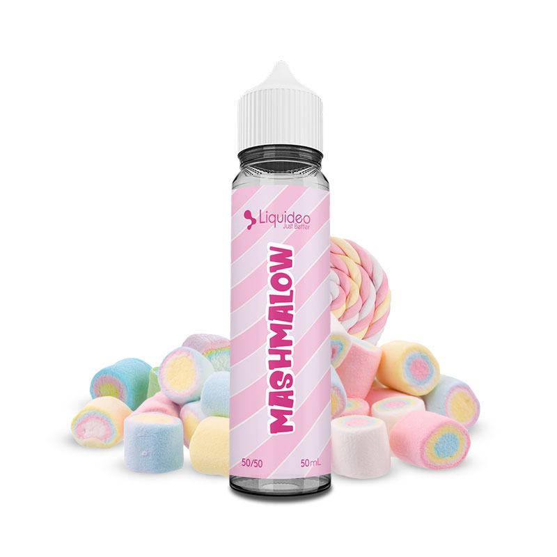 Photo du eliquide Marshmallow 50ml de la marque française : Liquideo.