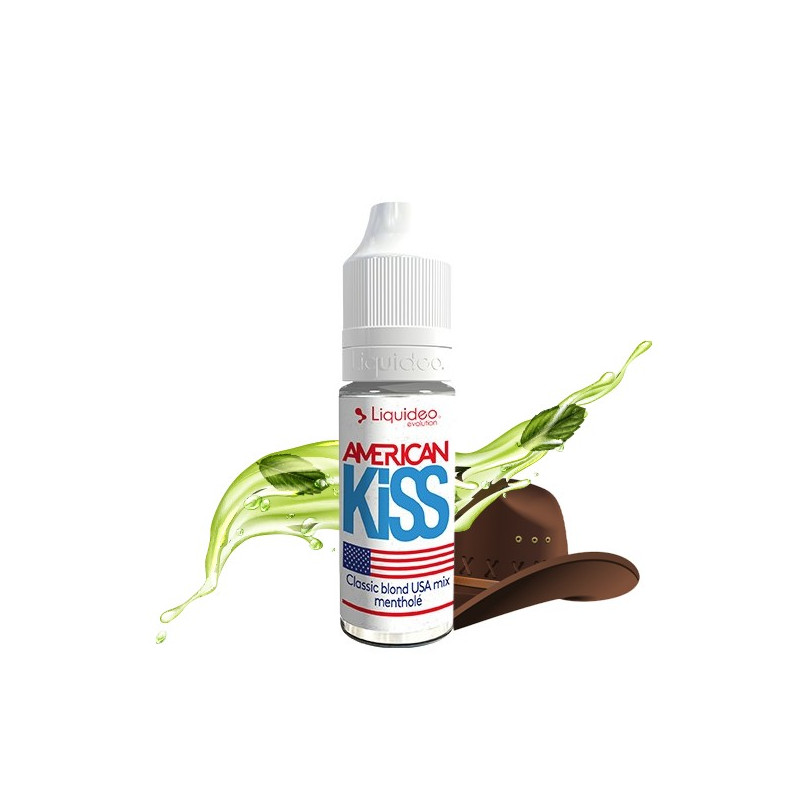 American Kiss Liquideo Evolution e-liquide classic blond mentholé 10 ml 50 50