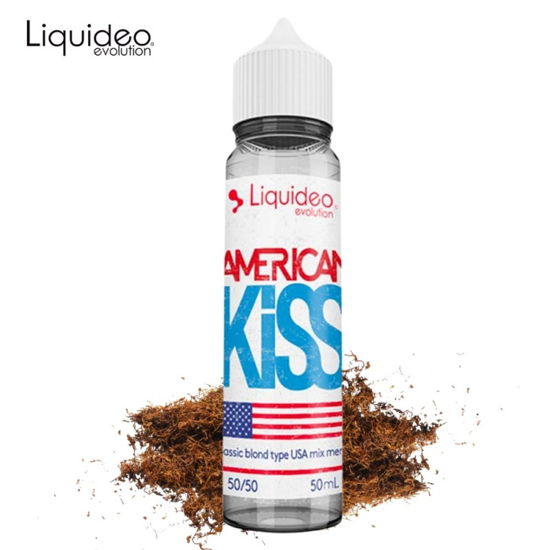 E-liquide American Kiss 50ml Liquideo tabac blond mentholé menthe fraîche