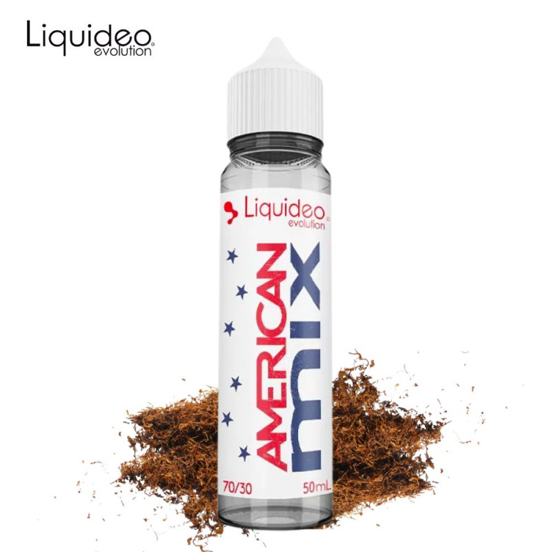 E-liquide American Mix 50ml Liquideo tabac blond USA classic sec réaliste