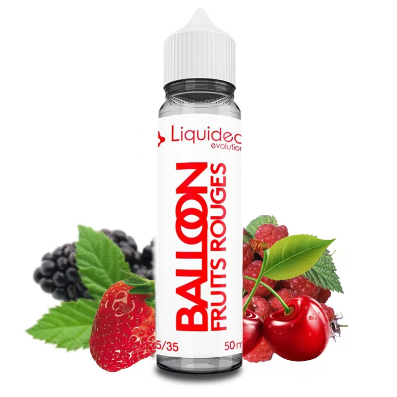 Balloon 50ml Liquideo Evolution e-liquide cocktail fruits rouges 65 35 prêt à booster