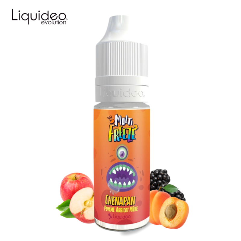 Chenapan Pomme Abricot Mûre Liquideo Multi Freeze e-liquide 10 ml fruité frais 50 50