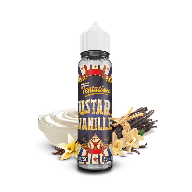 Photo du eliquide Custard Vanille 50ml de la marque française : Liquideo.