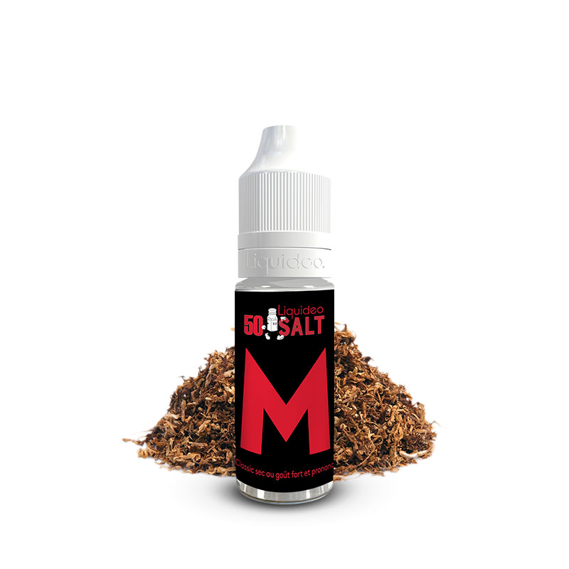 Flacon du eliquide Le M 10 ml de Liquideo, fabricant français de eliquide pour le vapotage.