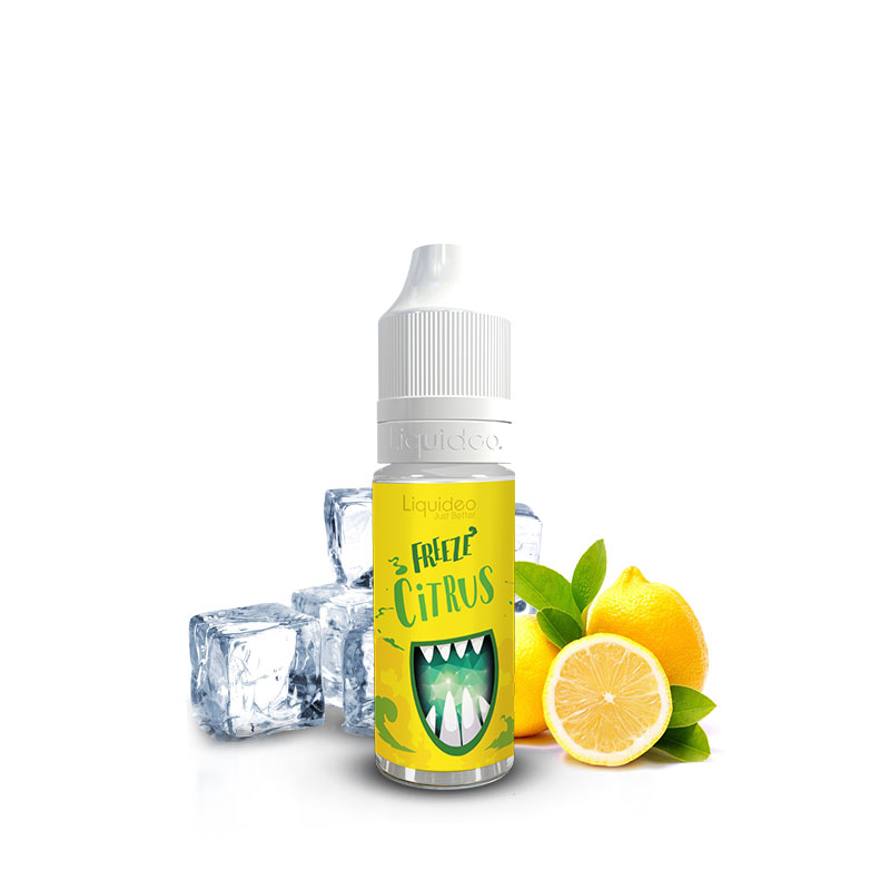 Flacon du eliquide Freeze Citrus 10 ml de Liquideo, fabricant français de eliquide pour le vapotage.